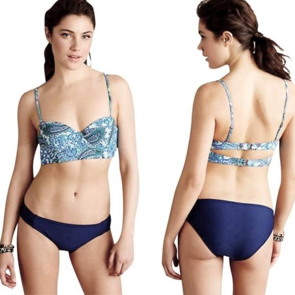 Anthropologie Mermaid Paisley Pride 34A Bikini Top - Picture 1 of 5